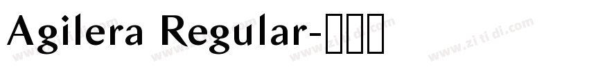 Agilera Regular字体转换
